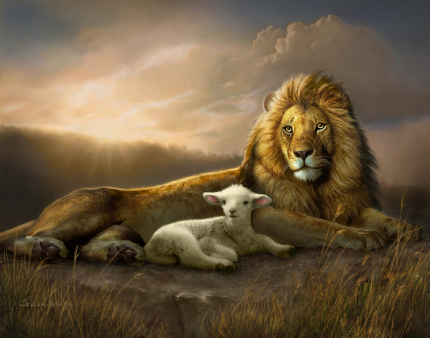 Featured image of post Lion And Lamb Print : Customize your lion and lamb print with hundreds of different frames and mats, if desired.